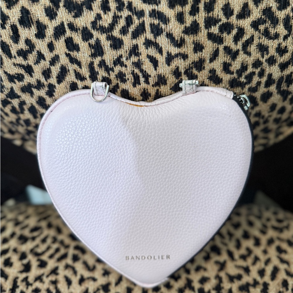 Bandolier Pink Zip Pouch Heart-Shaped